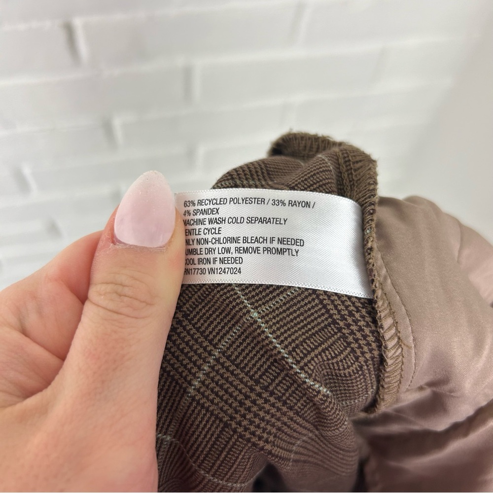 A New Day Plaid Baggy Cargo Tapered Trouser Pants Size 12 - Picture 4 of 11